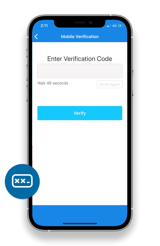 enter verification code